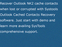Outlook Cached Contacts Recovery