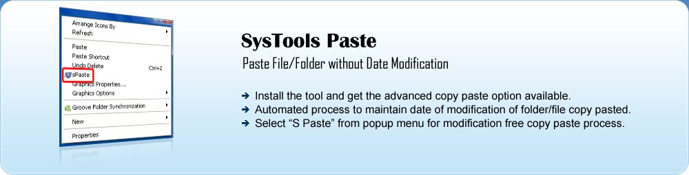 SysTools Paste Software