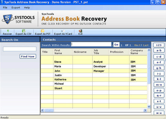 Recover Address Book