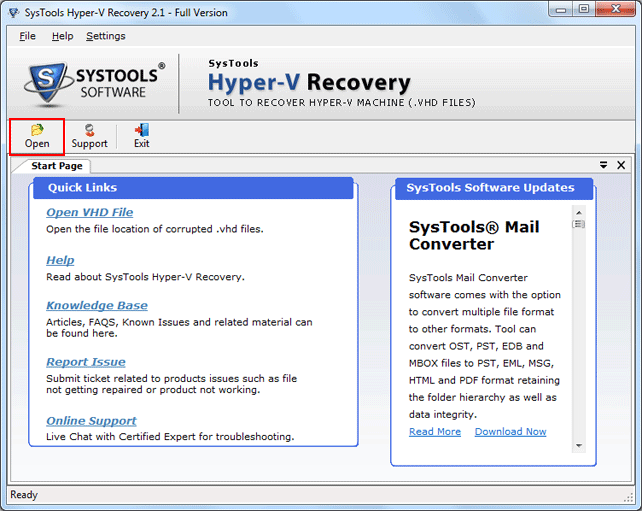 HyperV Recovery Software to Recover Corrupted .VHD File Data
