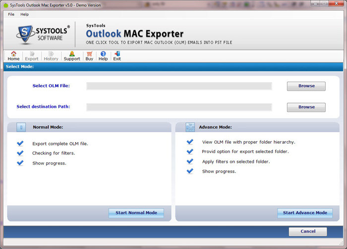 Mac to Outlook 2003 screenshot