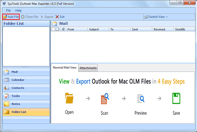 Office for Mac 2011 Outlook Export PST 5.4