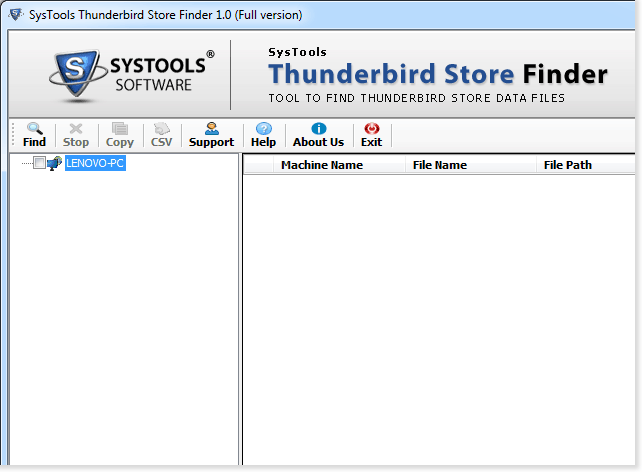 Find Thunderbird Profile Folders screenshot