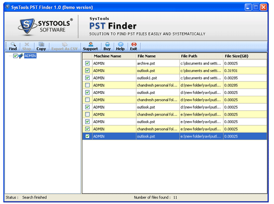 Download PST Finder Free software
