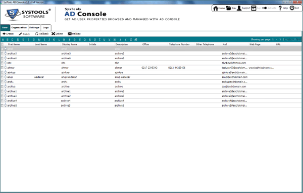 AD Management Software screenshot