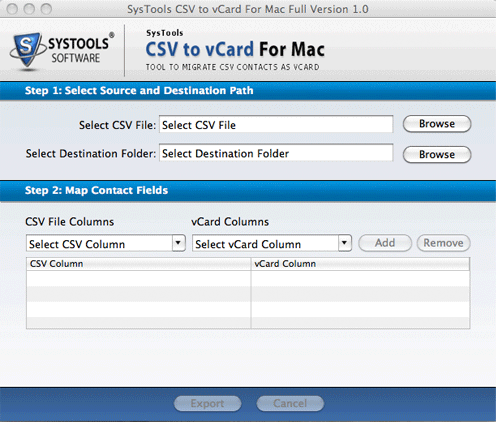 Convert CSV to vCard Mac Machine