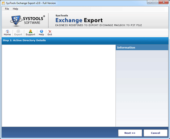 SysTools Exchange Export screenshot