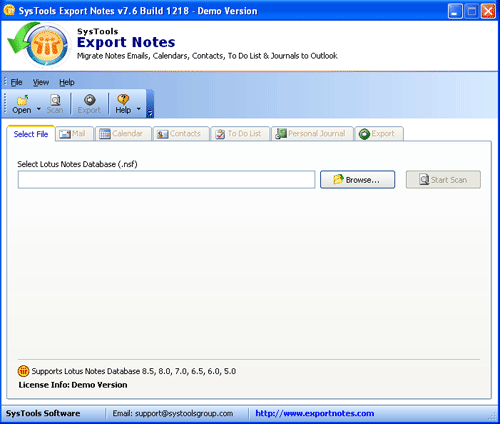 Notes to Outlook Connector screenshot
