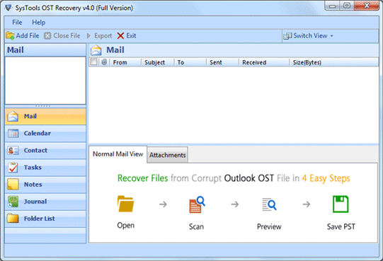 View OST Mailbox Data screenshot