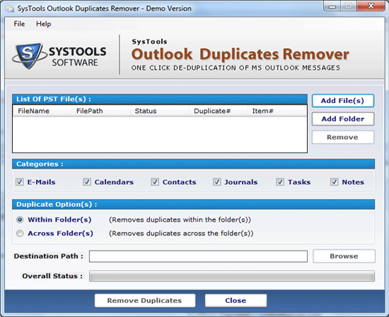 Get, Outlook duplicates remover tool and remove all duplicate items of PST file.