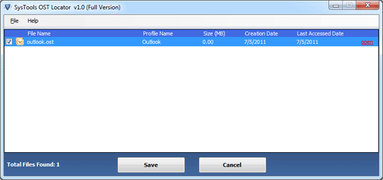 Outlook OST Locator 1.0
