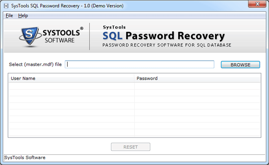 SQL Password Recovery Free 1.0