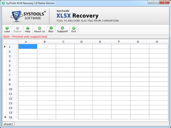 XLSX File Recovery Software 1.1