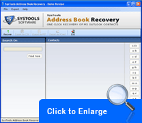 Screenshot Address Book Recovery Software