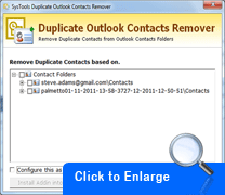 Screenshot Duplicate Outlook Contacts Remover