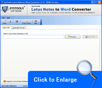 Screenshot Lotus Notes to Word Converter