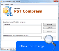 Screenshot PST Compress