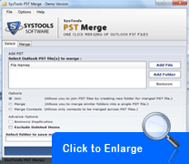 Screenshot PST Merge 