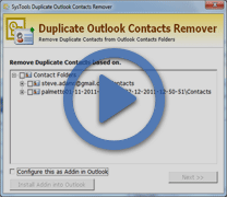 Watch step-by-step video to remove Outlook Dupliacte contacts