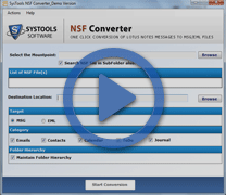 Watch step-by-step video to convert Lotus Notes emails to MSG and EML file format