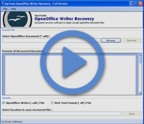 Watch step-by-step video Open Office Writer Recovery