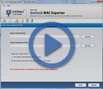 Watch step-by-step video Outlook Mac Exporter