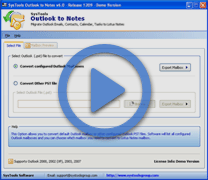 Watch step-by-step video of Outlook to Notes