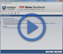 Watch step-by-step video PDF Bates Numberer
