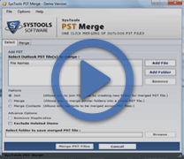 Watch step-by-step video to merge PST files
