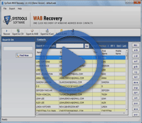 Watch step-by-step video to Recover Outlook Express WAB Contacts