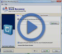 Watch step-by-step video to Recover Word DOC Documents