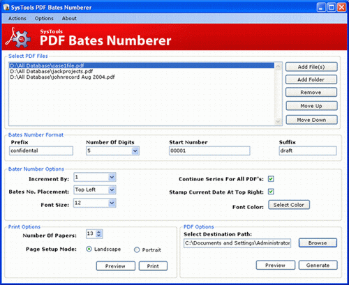 Change PDF Page Numbering screenshot