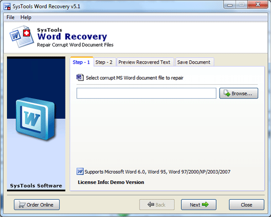 Word file password recovery software, free download