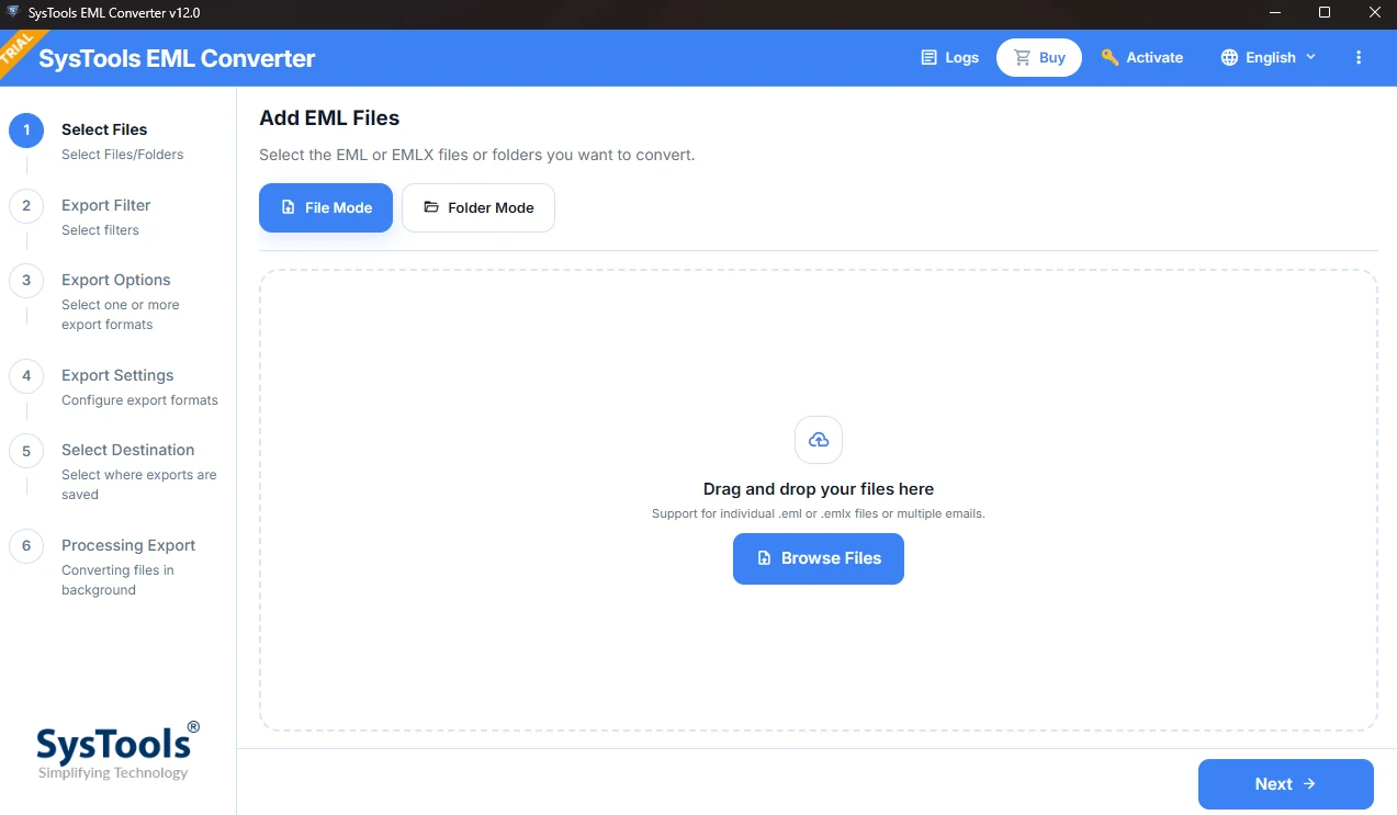 add EML file