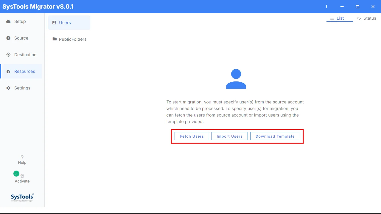 fetch user options