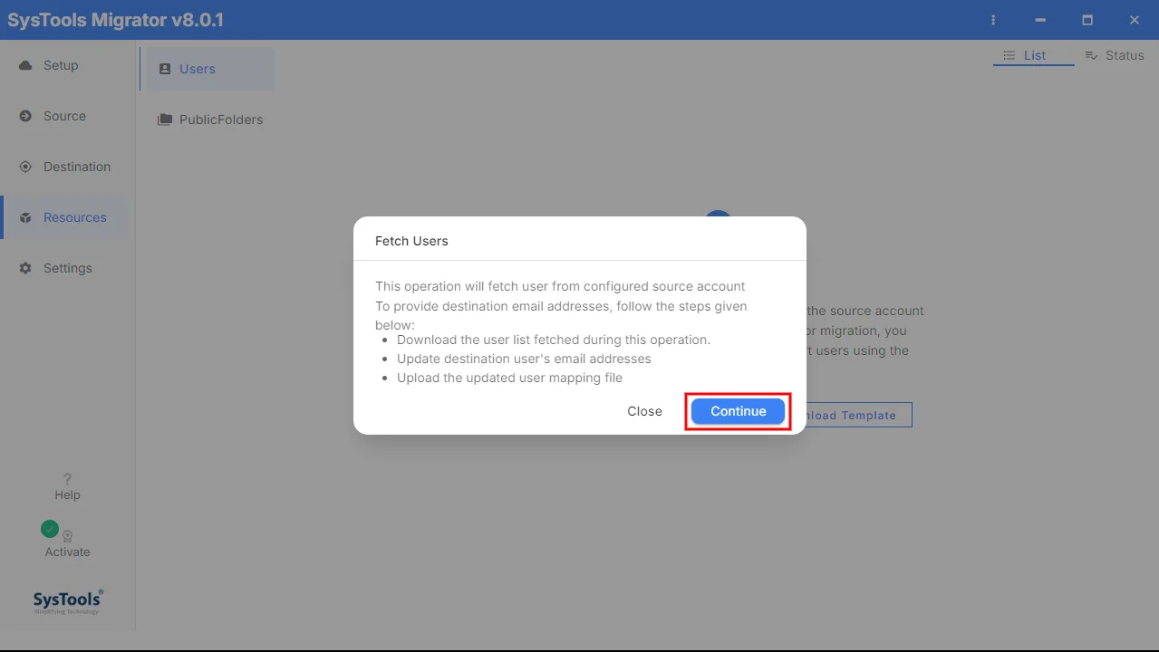 fetch users