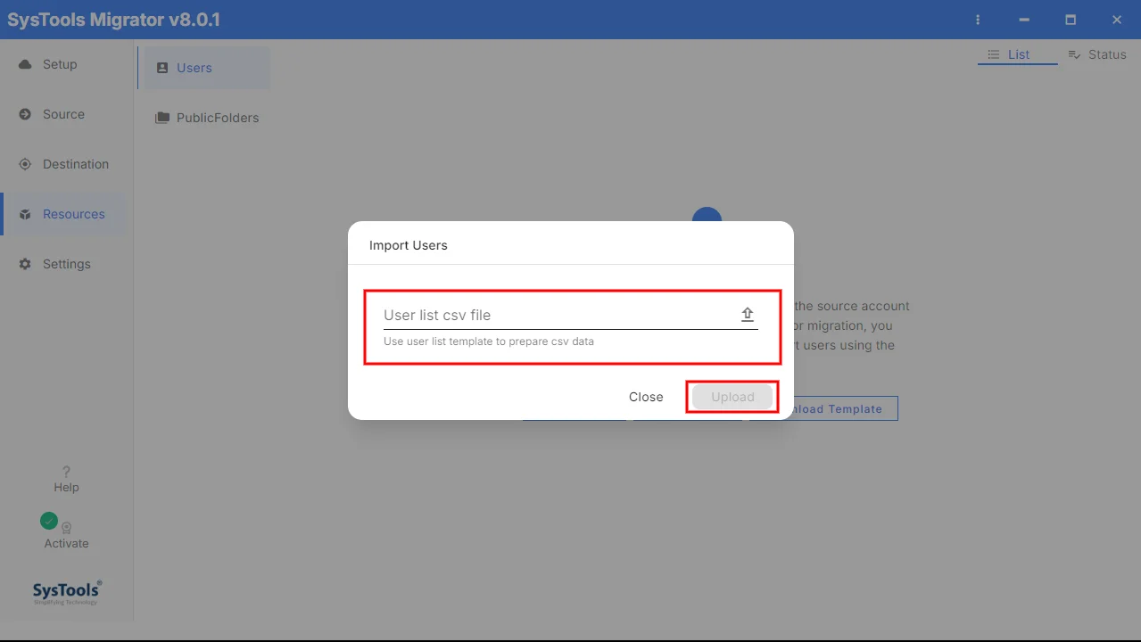 import users