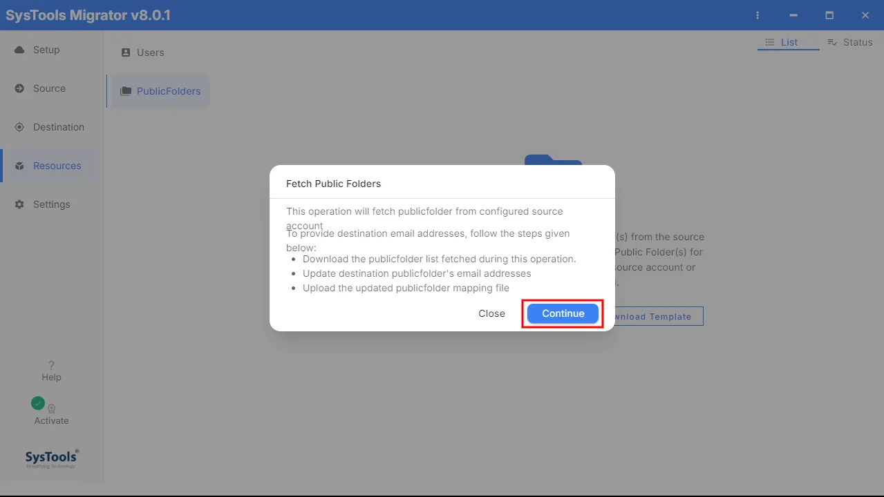 fetch folders