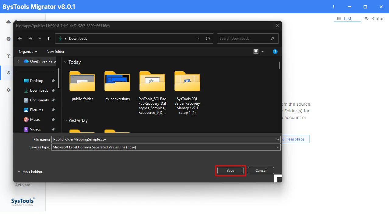 download template