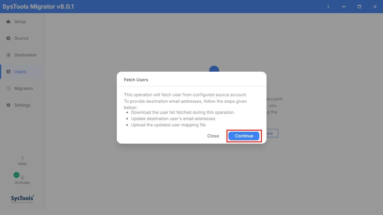 fetch users