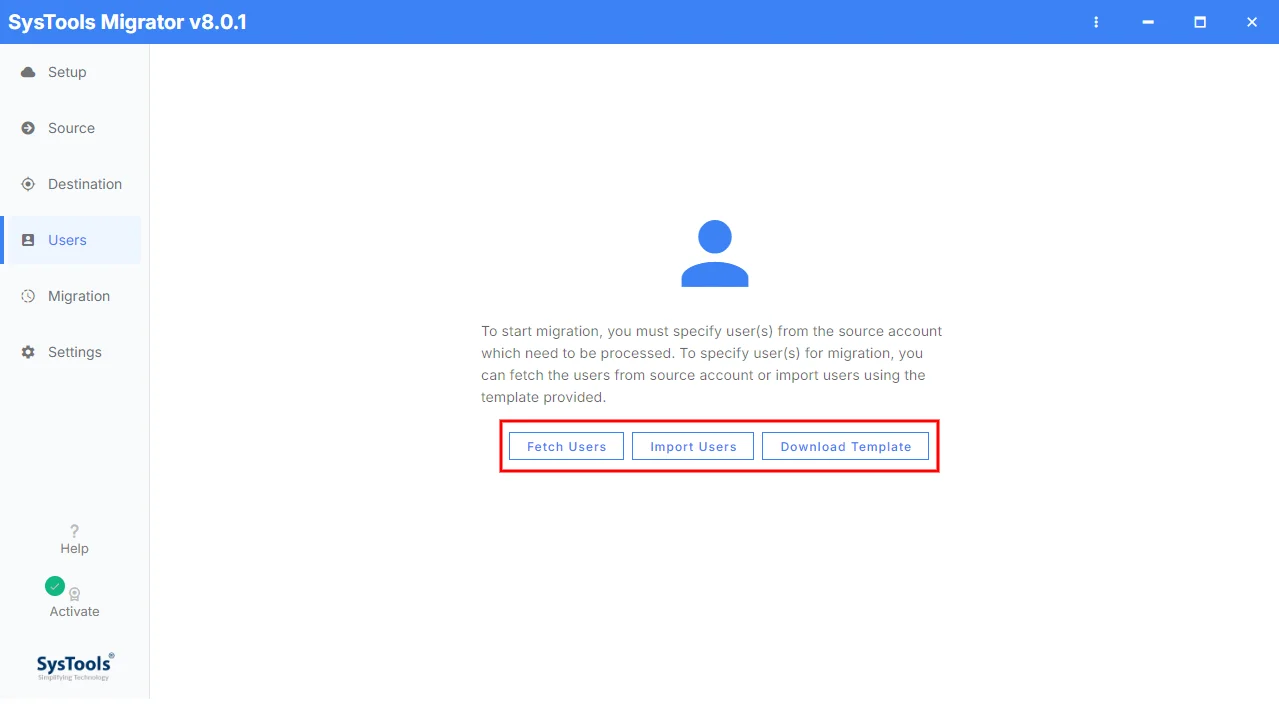 user fetching options
