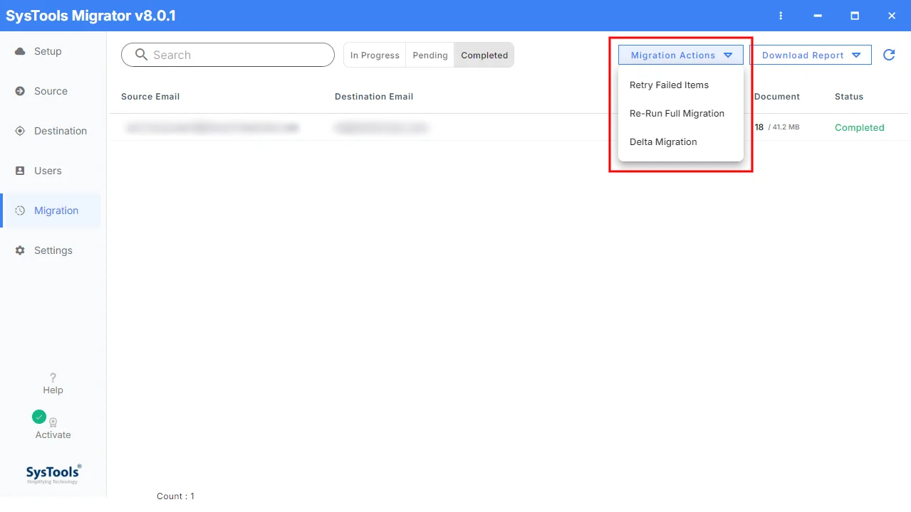 migration options