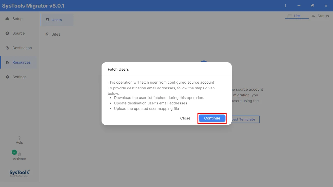 import users