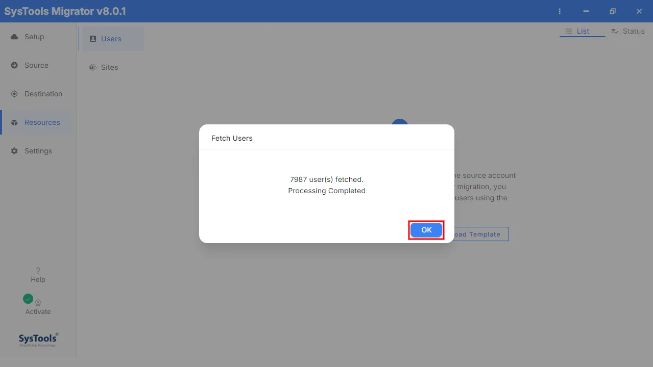 fetched users