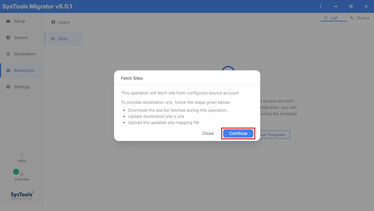 fetch sites