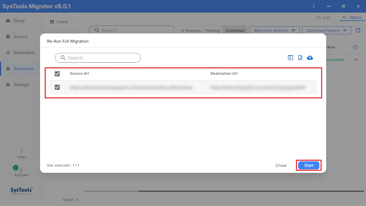 re run migration