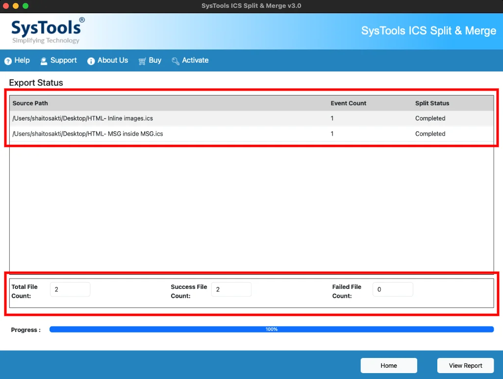 export status