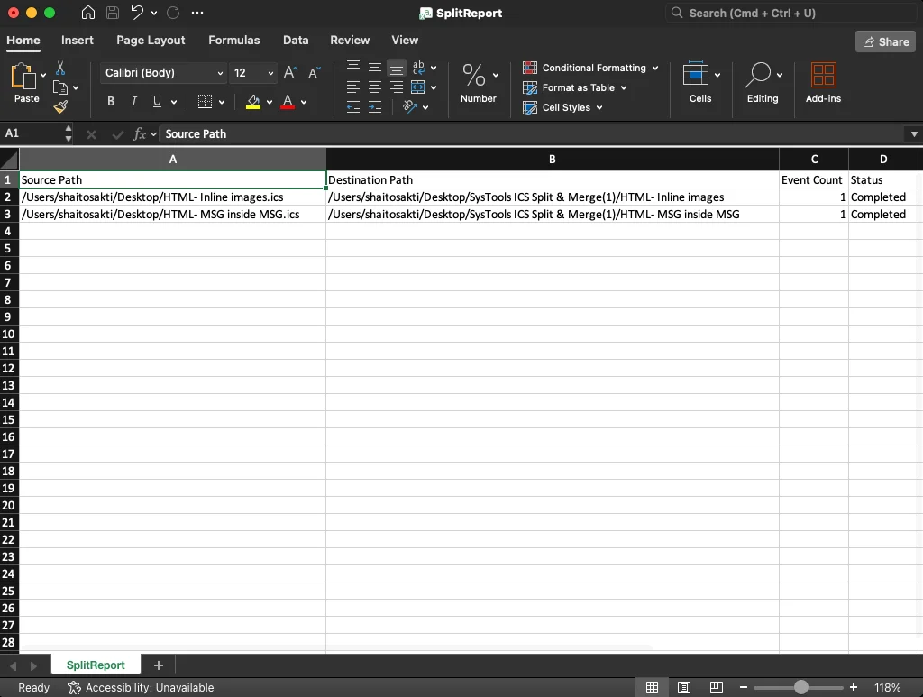 report preview