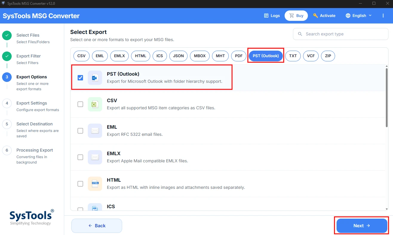 convert multiple Outlook MSG files to PST
