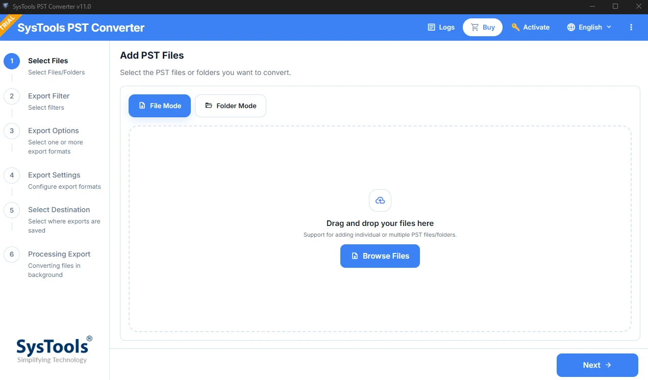 Outlook PST file Converter